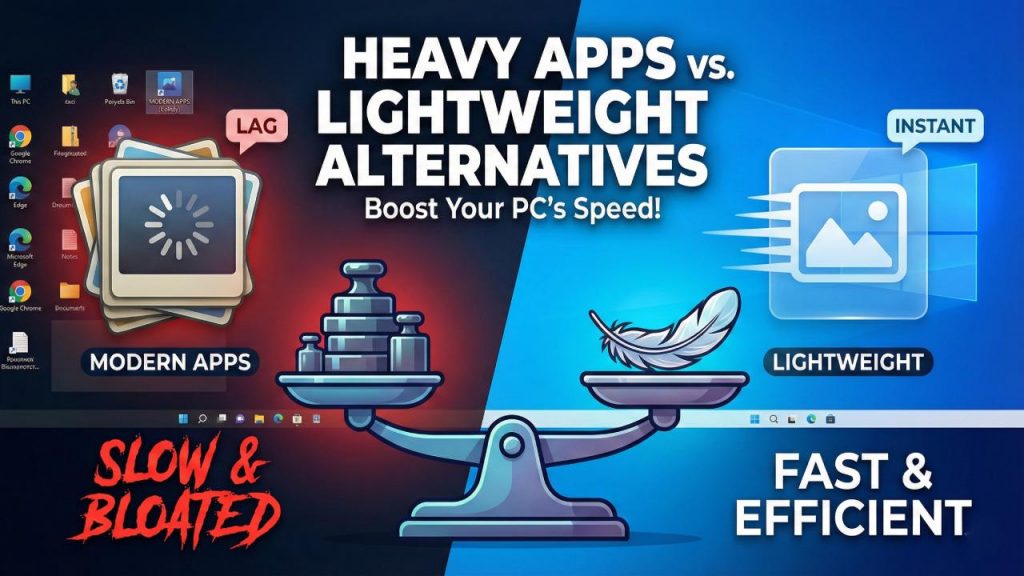 A Comparison Of Resource Hungry Modern Apps And Lightweight Old School Apps