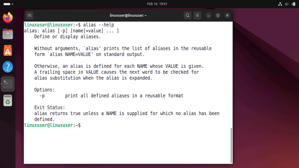 Alias Command Linux