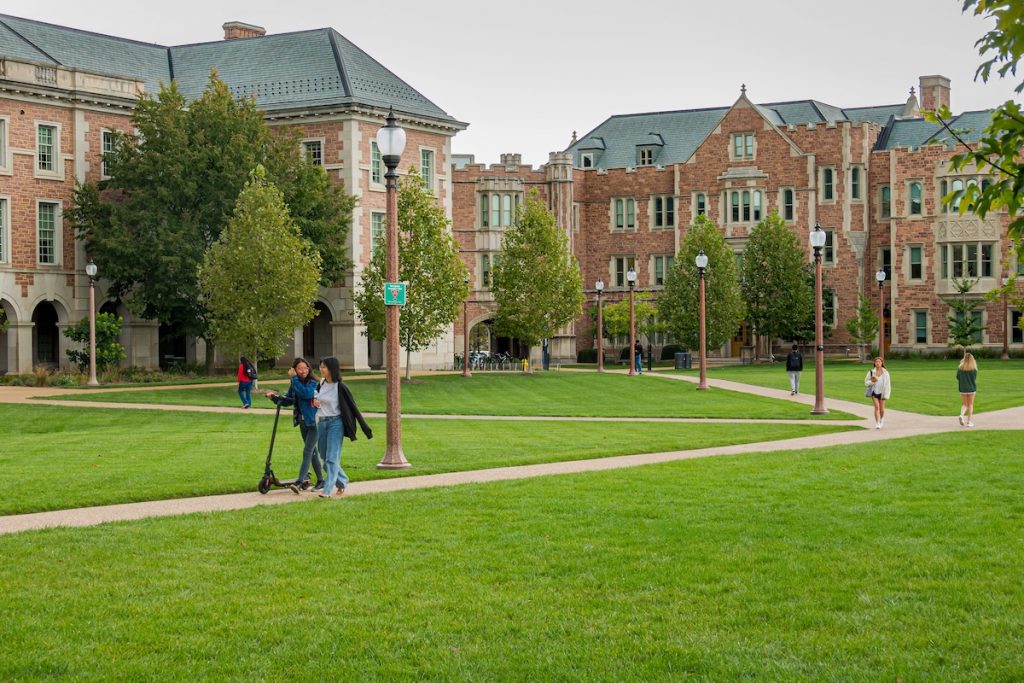 This Week In College And Money News: March 6, 2026 Unidentified individuals on the Danforth Campus of Washington University in St. Louis. — Photo by wolterke