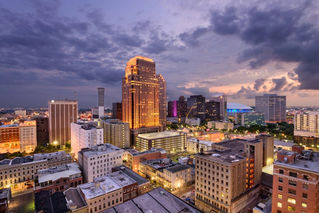 New Orleans, Louisiana, USA Central Business District skyline.