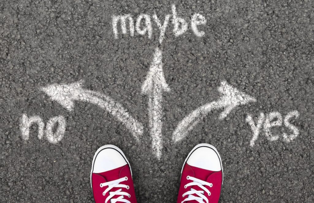 Deciding yes, no, or maybe.