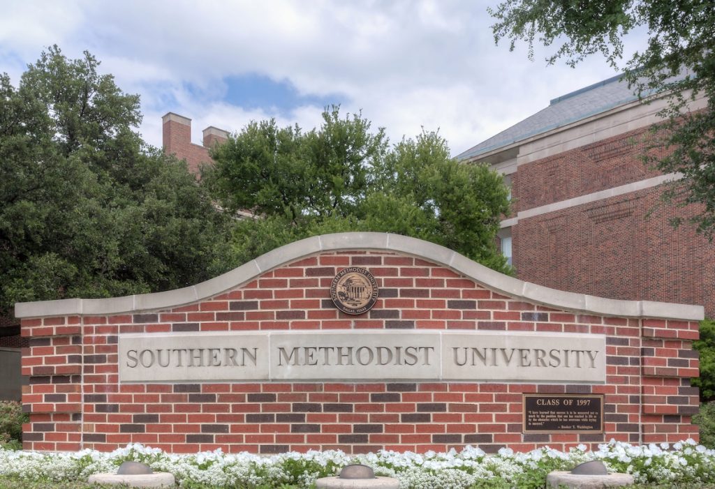 How Mandatory College Fees Like SMU’s $8,080 Catch Families Off Guard DALLAS, TX/USA: Entrance to Southern Methodist University. SMU is a private research university in Texas.
