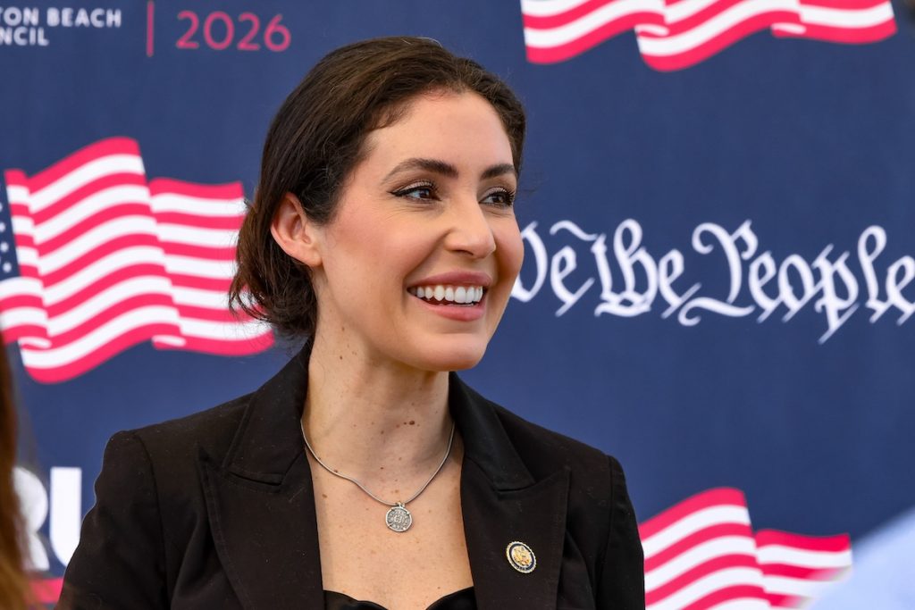 March 20, 2026, Huntington Beach, California, USA: Rep. ANNA PAULINA LUNA (R-FL) speaks to city officials and residents at a GOP fund raising event in Huntington Beach, California. (Credit Image: © Ron Lyon/ZUMA Press Wire)