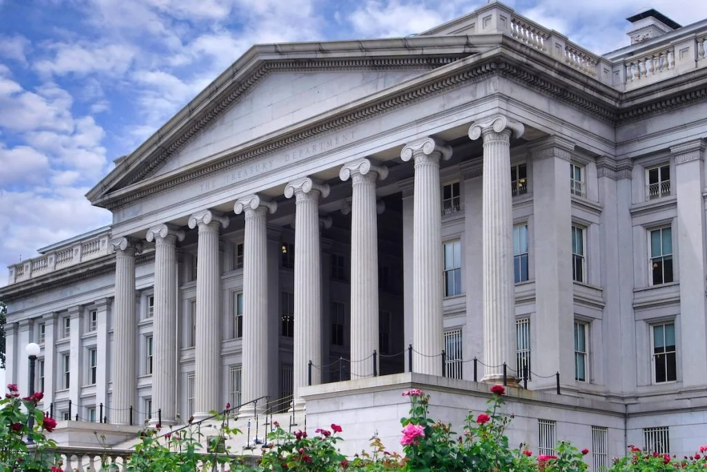 United States Treasury Department, Headquarters building in Washington DC